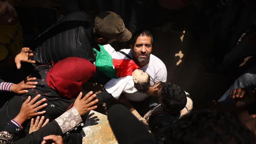 Leila Anwar, niña palestina de ocho meses, que murió por inhalación de gas lacrimógeno usado por Israel en Gaza, 15 de mayo de 2018. (Foto: AFP)