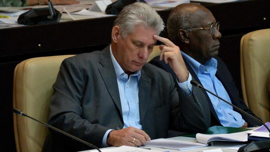 El presidente cubano Miguel Díaz-Canel en la Asamblea Legislativa de ANPP de Cuba, La Habana, 21 de diciembre de 2018. (Foto: AFP). 