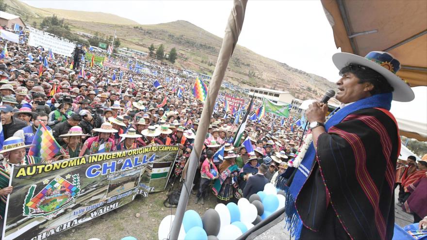 Presidente de Bolivia, Evo Morales, en un evento organizado en apoyo a su candidatura presidencial en Cochamabamba, Bolivia, 23 de diciembre de 2018. (Foto: AFP)