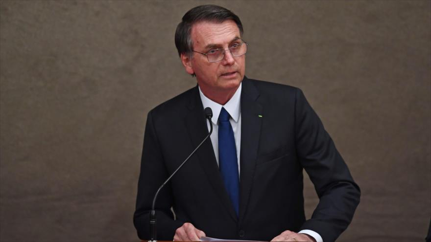 El presidente electo de Brasil, Jair Bolsonaro, pronuncia un discurso en una ceremonia en Brasilia, capital brasileña, 10 de diciembre de 2018. (Foto: AFP)