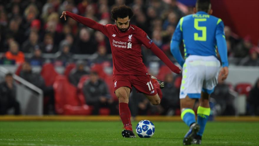 Muhamad Salah, estrella del Liverpool, durante un partido con Napoli, 11 de diciembre de 2018. (Foto: AFP) 