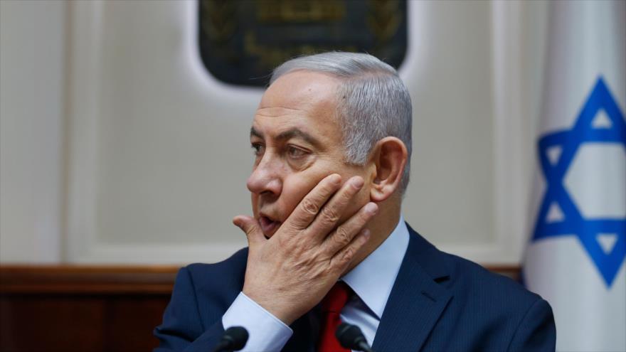 El primer ministro israelí, Benjamín Netanyahu, en una reunión con su gabinete, Al-Quds (Jerusalén), 9 de diciembre de 2018. (Foto: AFP)