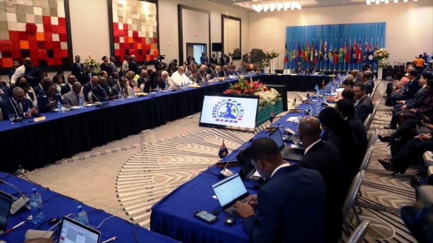 Una reunión de las autoridades de los países miembros de la Caricom en Puerto Príncipe (la capital de Haití), 26 de febrero de 2018.