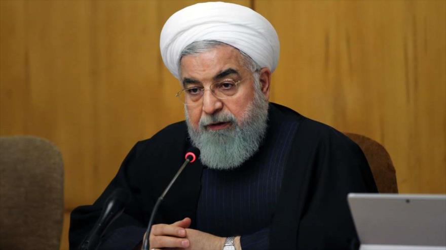 El presidente de Irán, Hasan Rohani, habla en una reunión del gabiente en Teherán, 2 de enero de 2019. (Foto: IRNA)