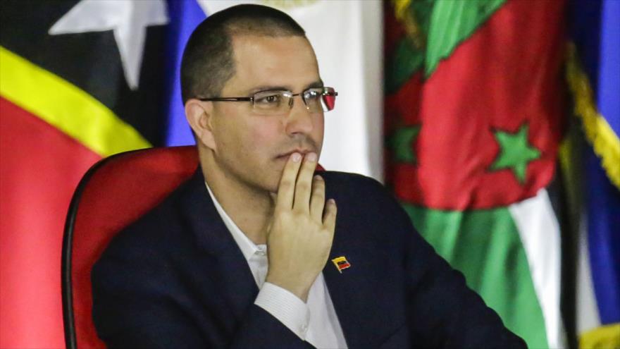 El canciller venezolano, Jorge Arreaza, durante un acto en Managua, capital de Nicaragua, 8 de noviembre de 2018. (Foto: AFP)