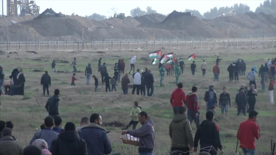 Otra jornada de protesta en Gaza denuncia normalización con Israel