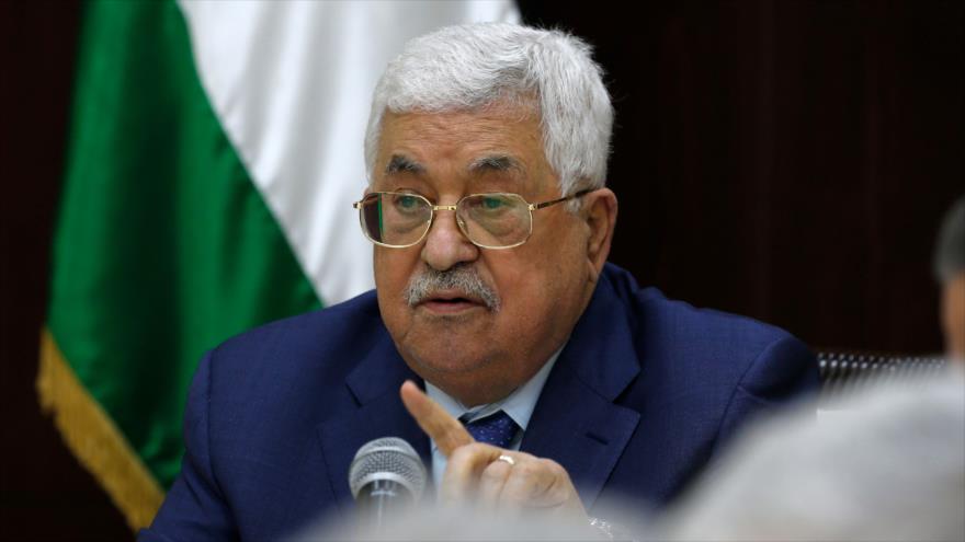 El presidente palestino, Mahmud Abás, preside una reunión del comité ejecutivo de la OLP en Ramalá, 15 de noviembre de 2018. (Foto: AFP)