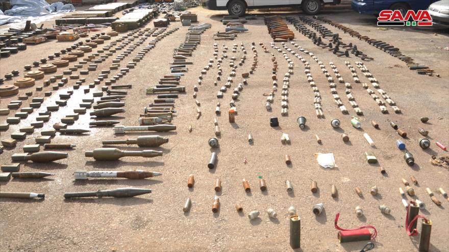 Siria incauta armas israelíes dejadas por terroristas en Daraa