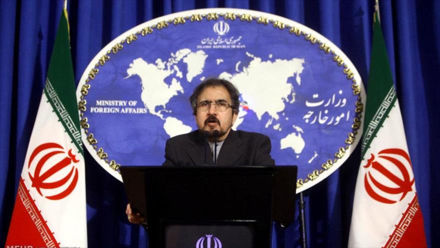 El portavoz de la Cancillería de Irán, Bahram Qasemi, en una rueda de prensa en Teherán, capital persa.