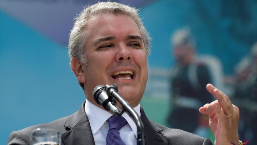 El presidente de Colombia, Iván Duque, habla durante un acto en Bogotá, 17 de diciembre de 2018. (Foto: AFP)