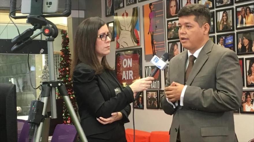 El exmagiatrado venezolano Christian Zerpa, en una entrevista con al canal EVTV desde Florida, en EE.UU., 5 de enero de 2018.