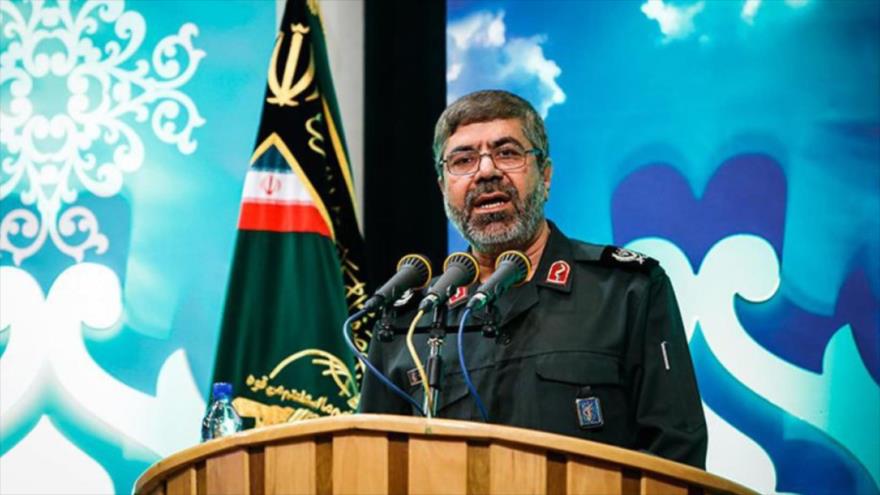 El portavoz del Cuerpo de Guardianes de la Revolución Islámica (CGRI) de Irán, el general de brigada Ramezan Sharif.