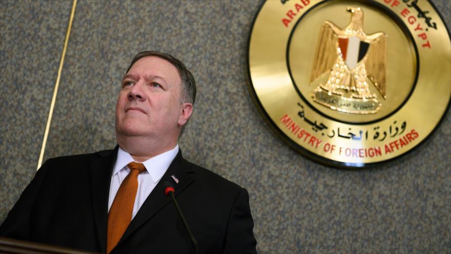 El secretario de Estado de EE.UU., Mike Pompeo, en una conferencia de prensa en Egipto, 10 de enero de 2019. (Foto: AFP)