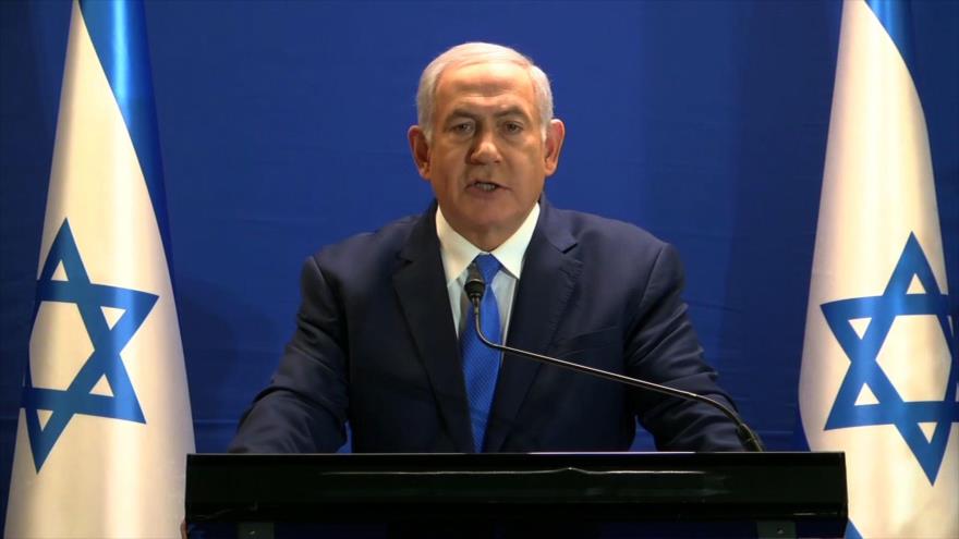 El primer ministro de Israel, Benjamín Netanyahu, ofrece discurso en su oficina en Al-Quds (Jerusalén), 7 de enero de 2019. (Foto: AFP)