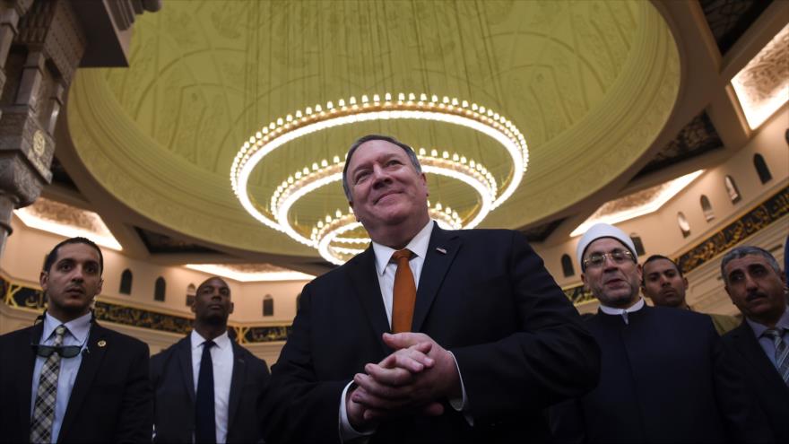 El secretario de Estado de EE.UU., Mike Pompeo, en Egipto, 10 de enero de 2019. (Foto: AFP)