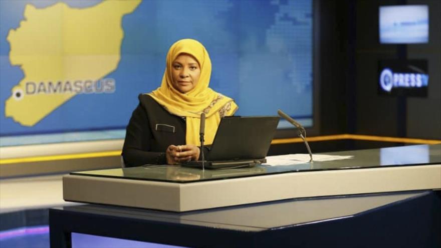 Marzieh Hashemi, presentadora de la cadena de noticias en inglés Press TV.