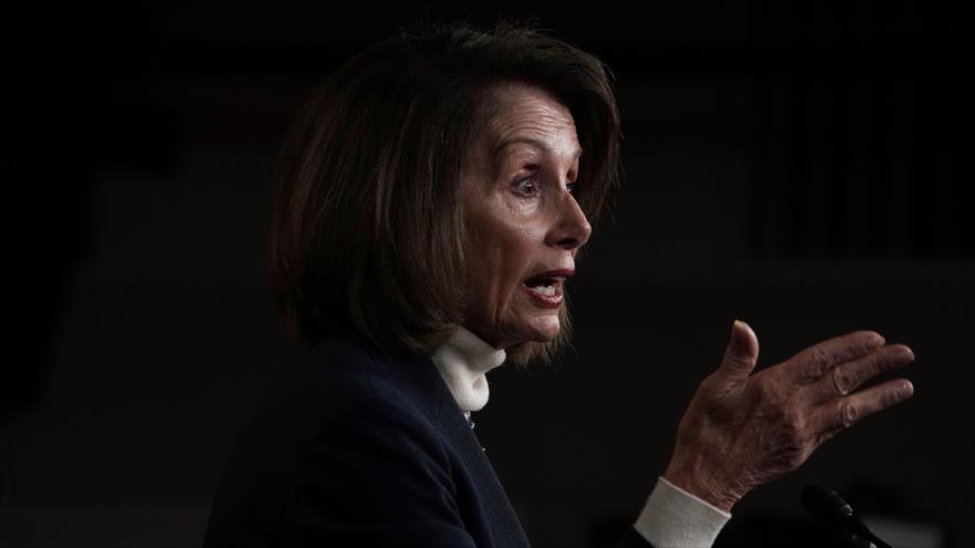 La presidenta de la Cámara de Representantes de EE.UU., Nancy Pelosi, 17 de enero de 2019. (Foto: AFP)