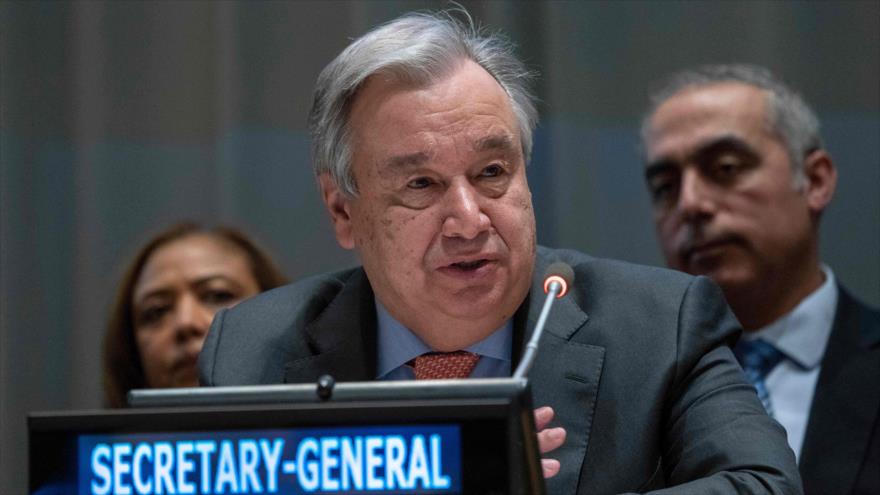 El secretario general de la ONU, Antonio Guterres, se dirige al Grupo de los 77 más China en Nueva York (EE.UU.), 15 de enero de 2019. (Foto: AFP)