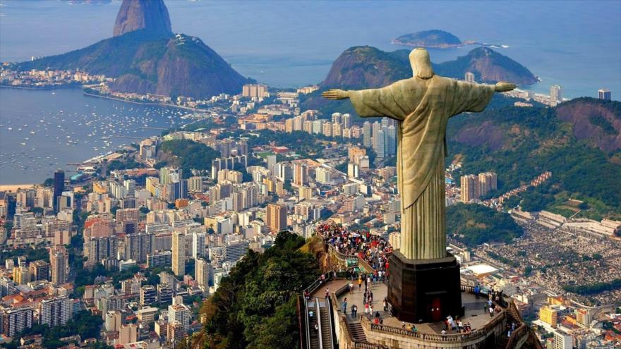 La estatua del Cristo Redentor en la ciudad brasileña de Río de Janeiro.