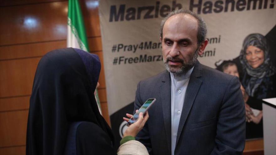 El director del Servicio Exterior de IRIB, Peyman Yebeli, durante un acto en Teherán (capital), 18 de enero de 2019.