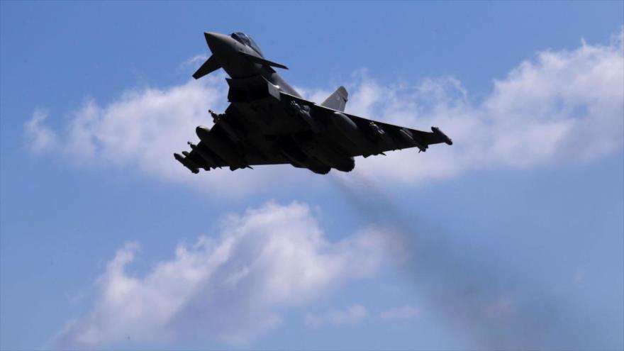 Un caza británico Typhoon despegando de la base del Reino Unido en Chipre, para una misión en Irak, 22 de septiembre de 2016. (Foto: AFP)