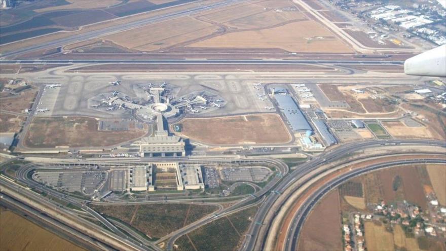 El Aeropuerto internacional Ben Gurión, a unos 10 kilómetros de Tel Aviv, en los territorios ocupados palestinos.