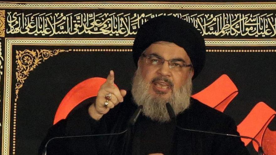 El líder del Movimiento de Resistencia Islámica de El Líbano (Hezbolá), Seyed Hasan Nasralá.