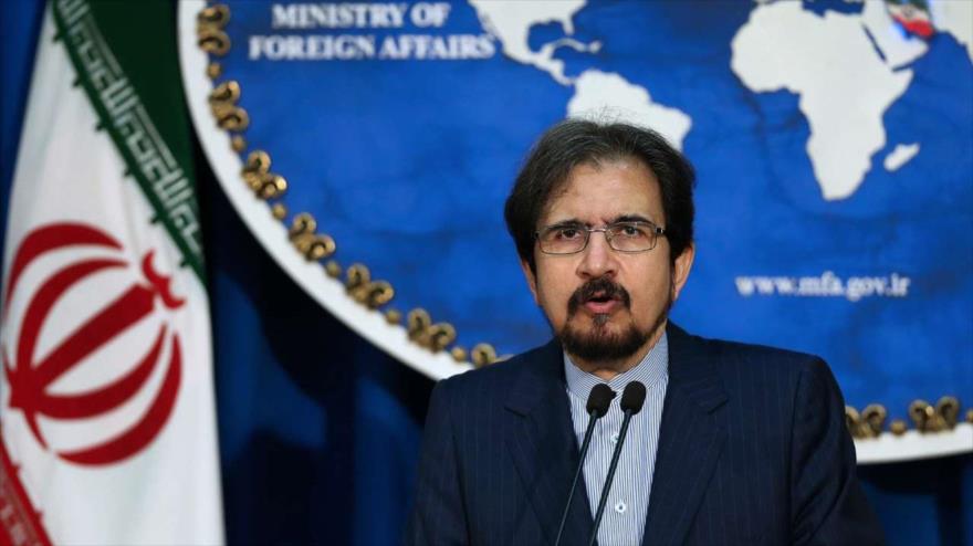 El portavoz de la Cancillería de Irán, Bahram Qasemi, habla en una rueda de prensa en Teherán, la capital, 28 de enero de 2019. (Foto: IRNA)