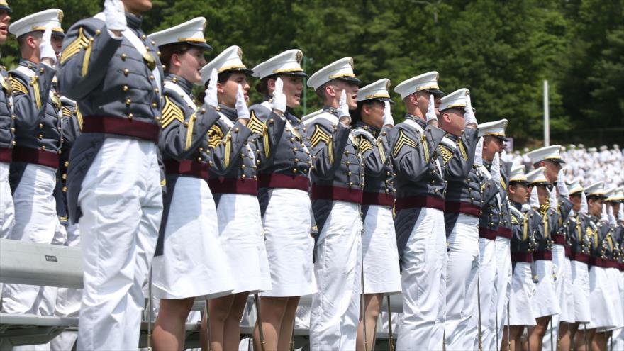 Cadetes de la academia militar estadounidense de West Point, en Nueva York.