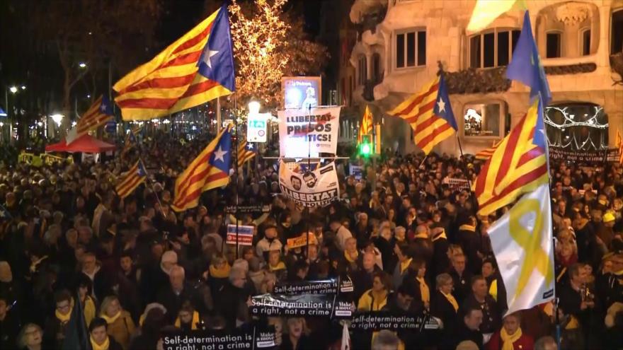 Protestas en Cataluña por traslado de presos políticos a Madrid