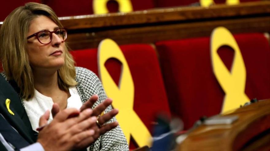 La consejera de Presidencia del Govern de Cataluña, Elsa Artadi, en el Parlamento de esa comunidad autónoma española. (Foto: Efe)