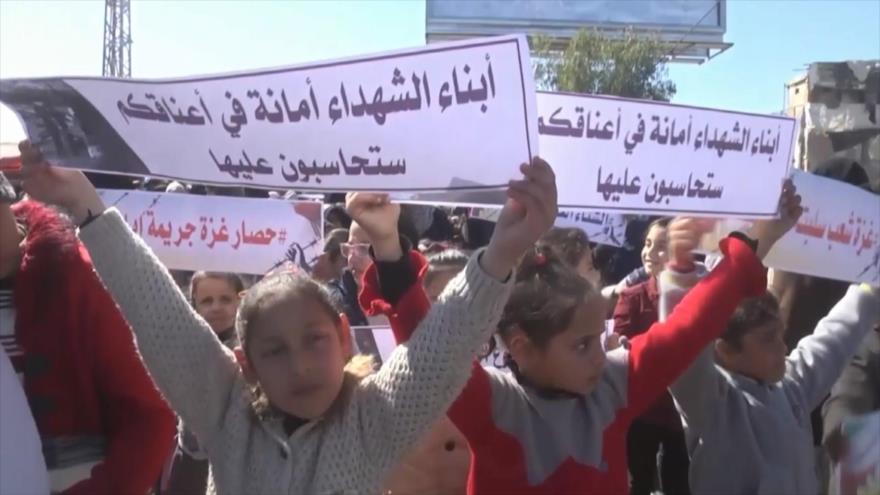 Menores en Gaza, sin protección por el bloqueo israelí