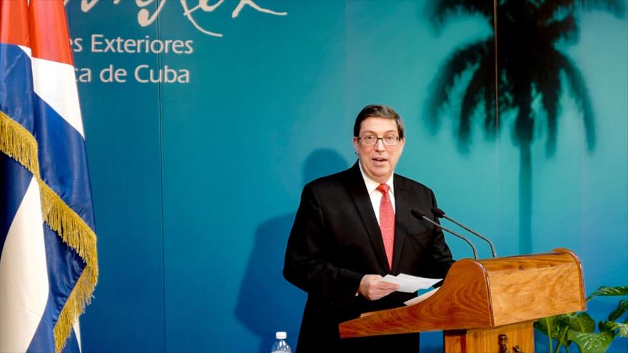 El canciller de Cuba, Bruno Rodríguez, habla durante una rueda de prensa en La Habana, capital cubana, 24 de octubre de 2018. (Foto: AFP)