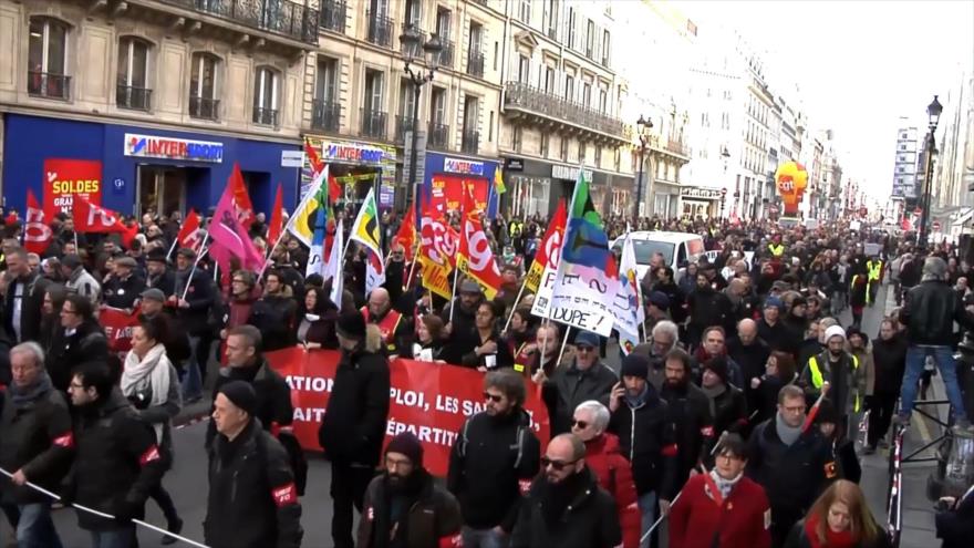 Manifestaciones en Francia contra política del Gobierno de Macron