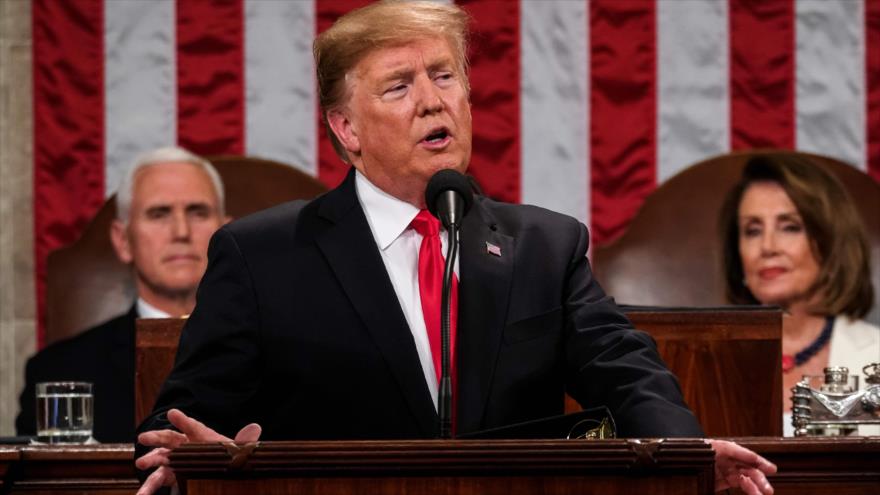 El presidente de EE.UU., Donald Trump, habla sobre el Estado de la Unión ante el Congreso, 5 de enero de 2019. (Foto: AFP)