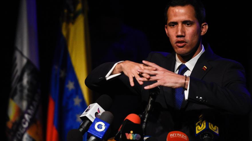 Titular del Parlamento venezolano, Juan Guaidó, en una comparecencia ante la prensa, 5 de febrero de 2019. (Foto: AFP)