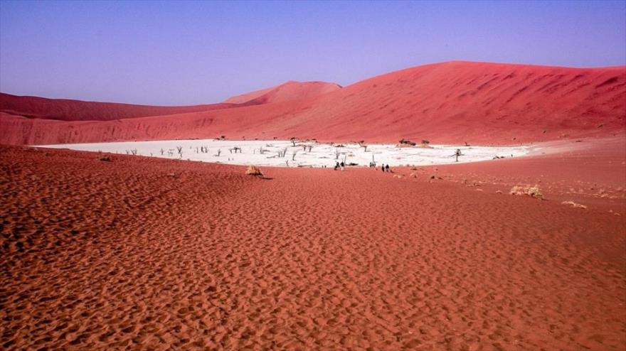 Una zona desértica en Namibia.