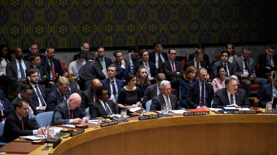 Una sesión del Consejo de Seguridad de las Naciones Unidas (CSNU) sobre la situación en Venezuela, 26 de enero de 2019. (Foto: AFP)
