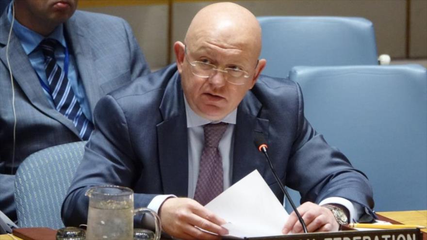 El embajador ruso ante la Organización de las Naciones Unidas (ONU), Vasili Nebenzia.