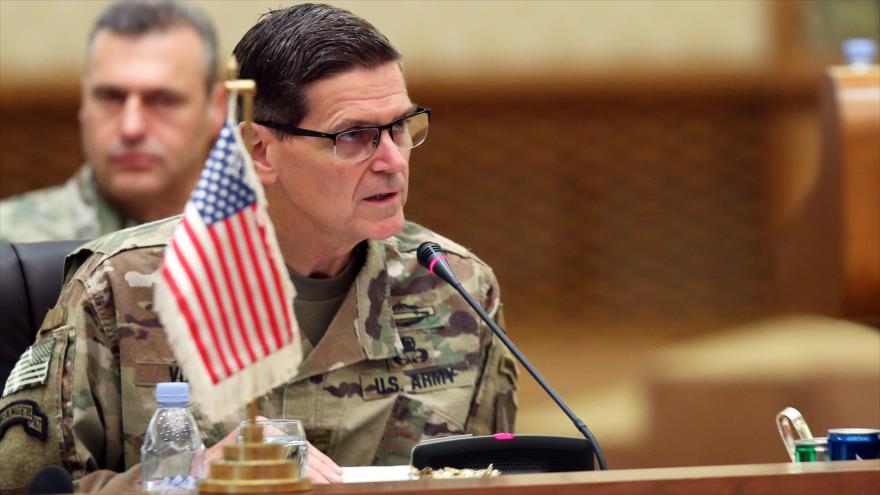 El jefe del Comando Central de EE.UU. (Centcom), Joseph Votel, en una reunión del Consejo de Cooperación del Golfo en Kuwait, 12 de septiembre de 2018.