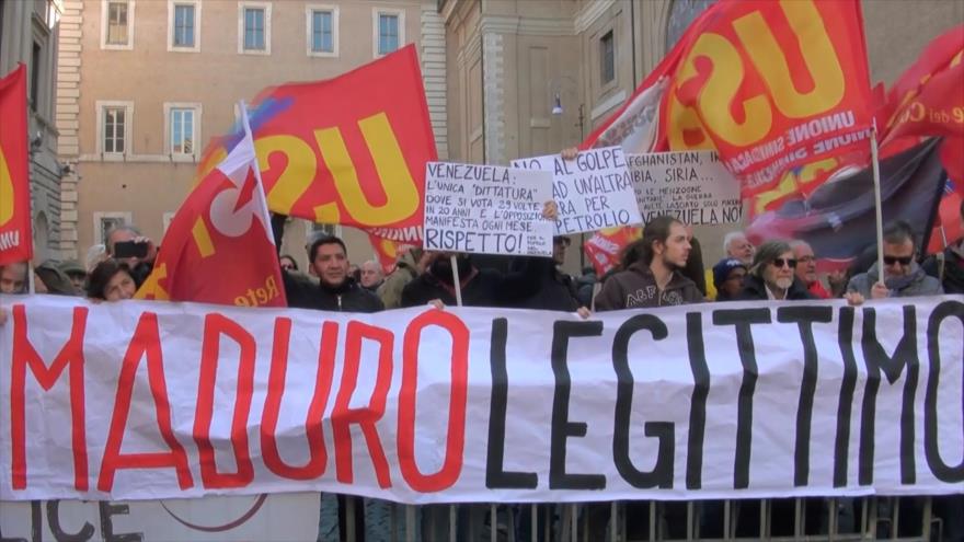 Manifestación en Italia a favor de Nicolás Maduro | HISPANTV