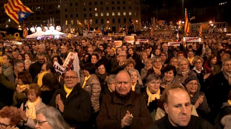 Protestas en Cataluña contra el juicio a líderes independentistas