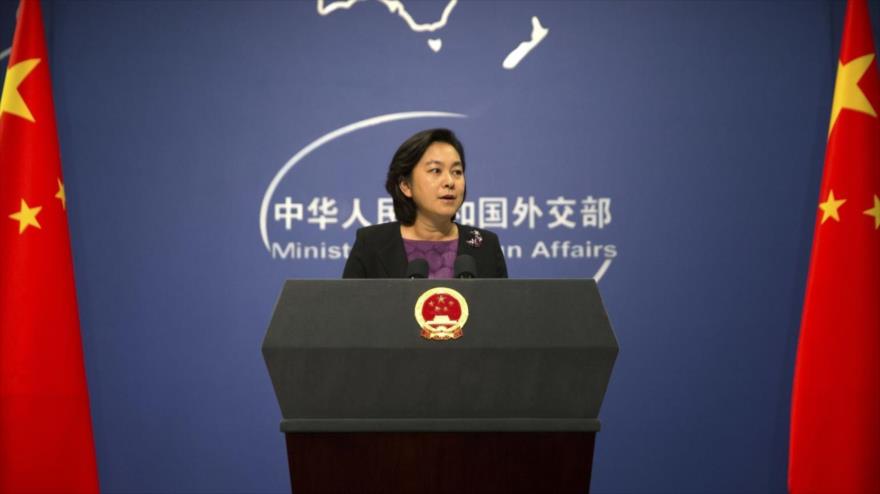 Hua Chunying, portavoz de la Cancillería de China.