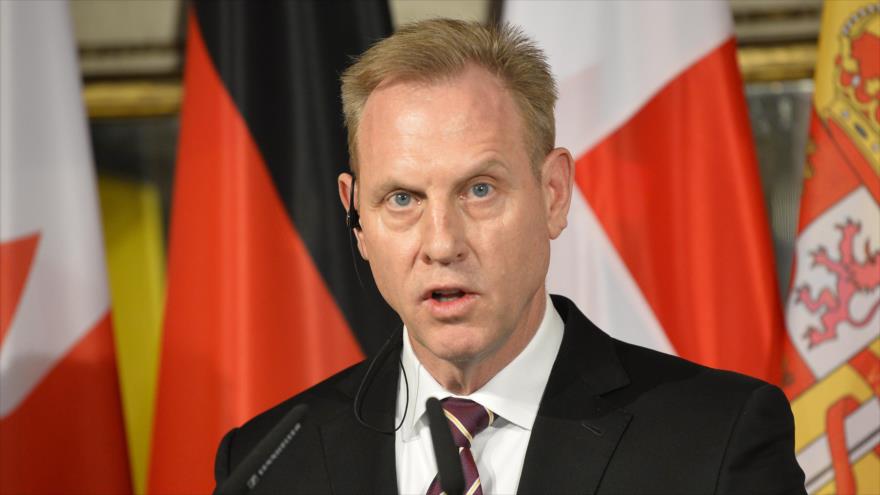 El secretario de Defensa de EE.UU., Patrick Shanahan, habla durante una conferencia de prensa en Múnich, 15 de febrero de 2019. (Foto: AFP)
