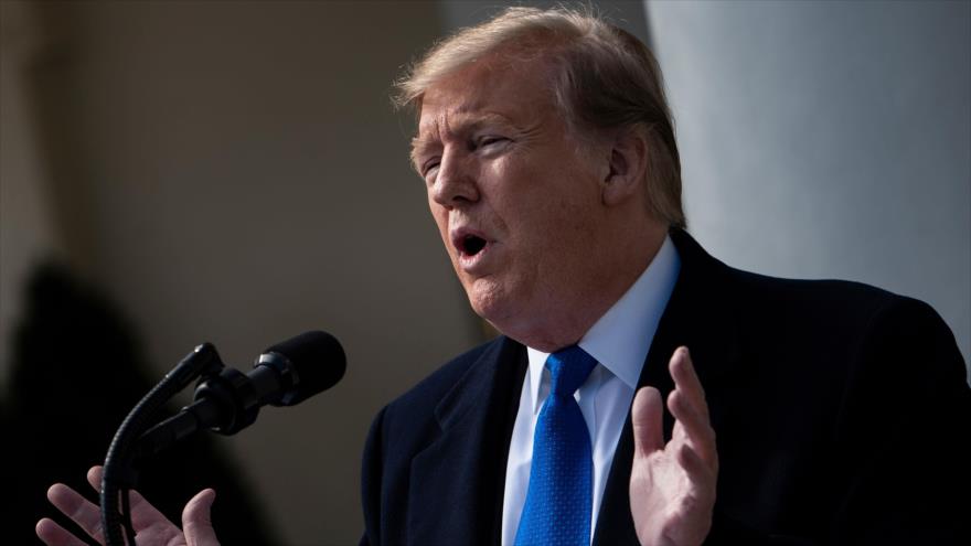 El presidente de EE.UU., Donald Trump, anuncia la emergencia nacional en la Casa Blanca, Washington D.C., 15 de febrero de 2019. (Foto: AFP)