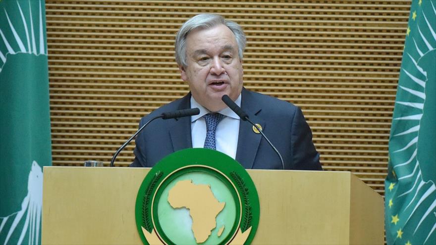El secretario general de las Naciones Unidas, Antonio Guterres, en una reunión en Adís Abeba (capital de Etiopía), 10 de febrero de 2019. (Foto: AFP)