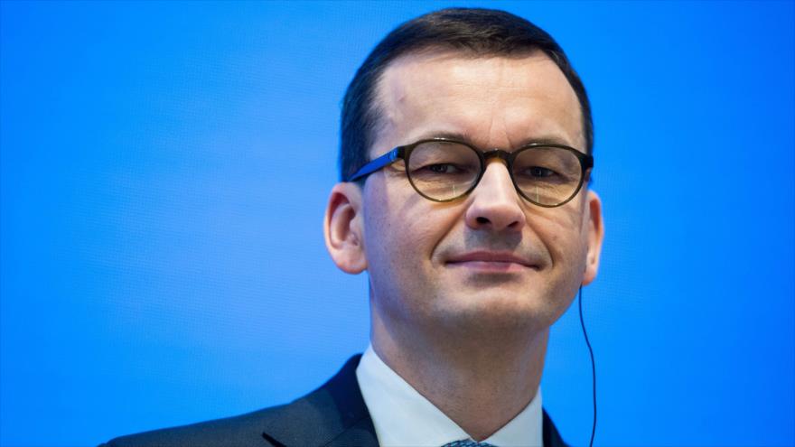 El primer ministro de Polonia, Mateusz Morawiecki, en la Cumbre del Grupo de Visegrado+Alemania en Eslovaquia, 7 de febrero de 2019. (Foto: AFP)