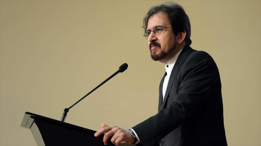 El portavoz de la Cancillería de Irán, Bahram Qasemi, ofrece una rueda de prensa en Teherán, la capital, 14 de enero de 2019. (Foto: IRNA)