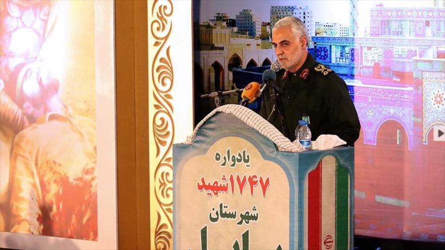 El comandante de CGRI de Irán, el general de división Qasem Solemaini, 21 de febrero de 2019. (Foto: IQNA)