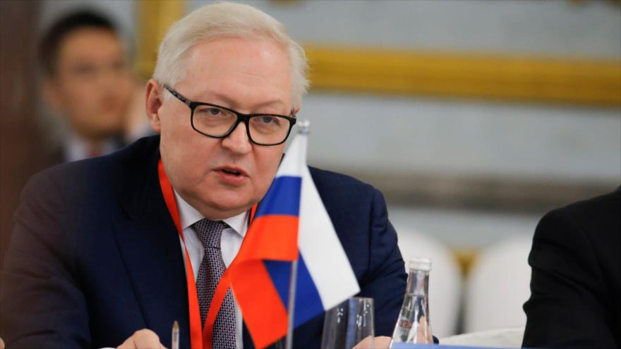 Vicecanciller ruso, Serguéi Riabkov, en una conferencia sobre el Tratado de No Proliferación de Armas Nucleares en China, 30 de enero de 2019. (Foto: AFP)